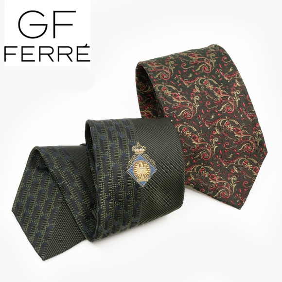 Lot of 42 Designer Silk Ties Armani/Ferré/Valentino/Zegna/Boss/Gaultier/Dior+++ - Picture 4 of 10